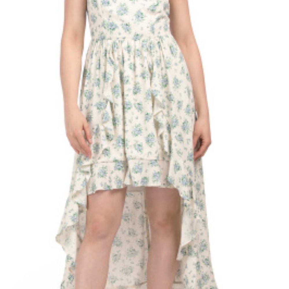 Elegant Floral High-Low Dress for Women